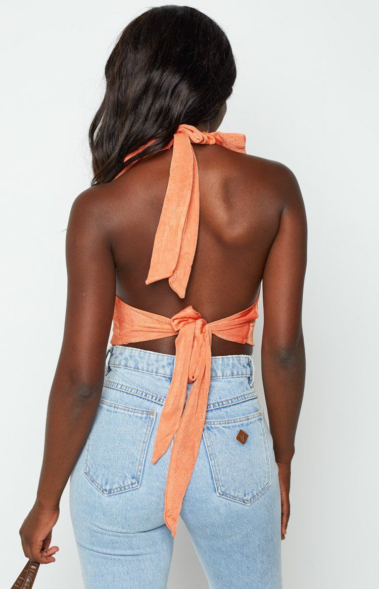 Sestra Orange Halter Top sold by Beginning Boutique product image thumbnail 5