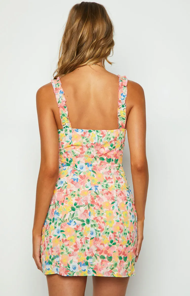 Rihanna Multi Floral Mini Dress sold by Beginning Boutique product image thumbnail 5