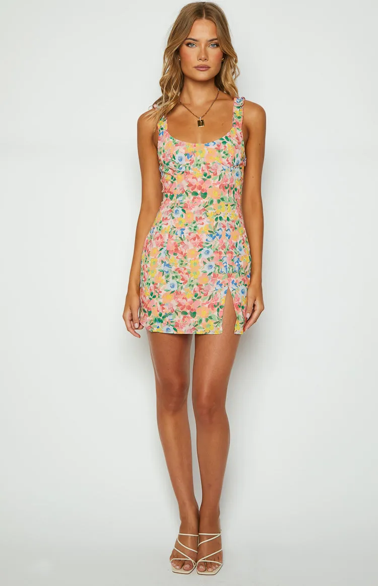 Rihanna Multi Floral Mini Dress sold by Beginning Boutique product image thumbnail 2