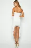 Iris White Ruffle Mesh Mini Dress sold by Beginning Boutique