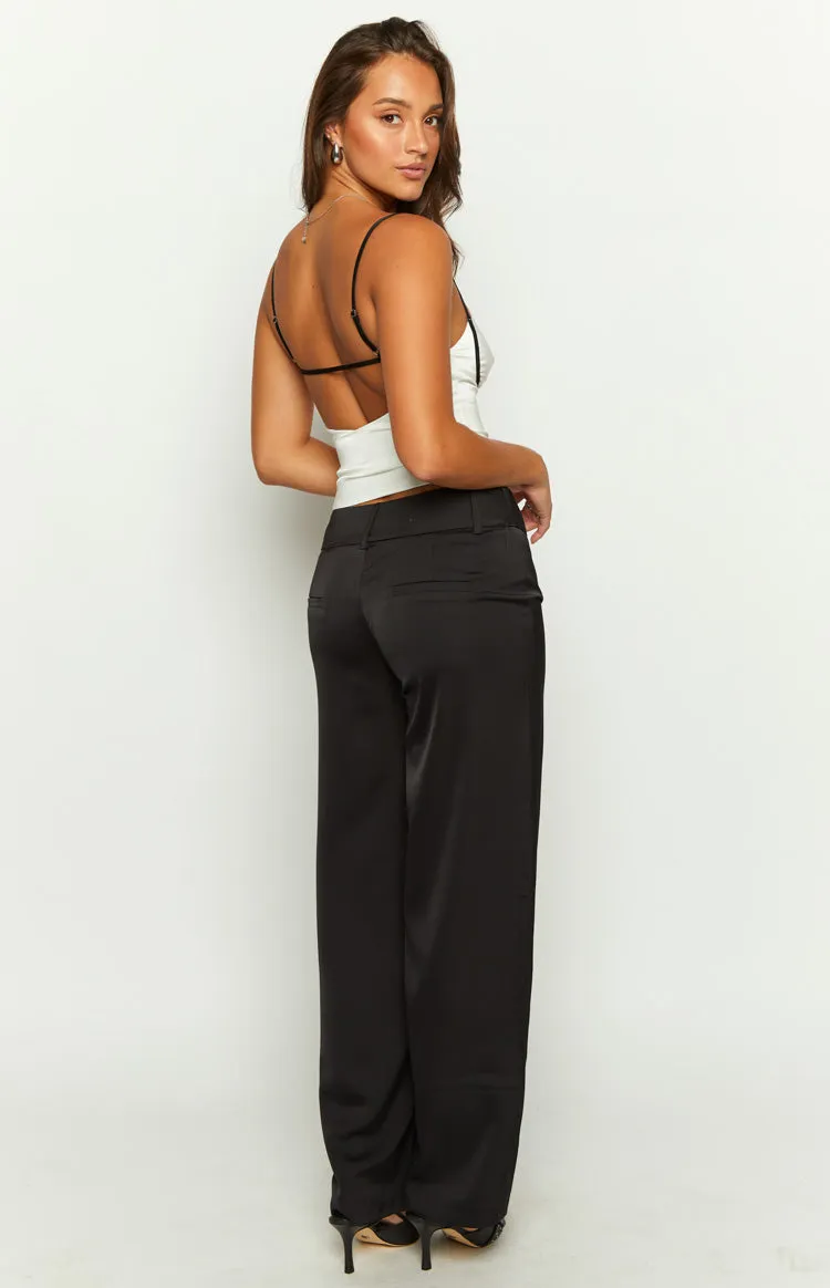 Maeve Black Satin Pants sold by Beginning Boutique product image thumbnail 5