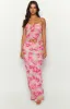Jacqulin Pink Floral Print Strapless Top sold by Beginning Boutique