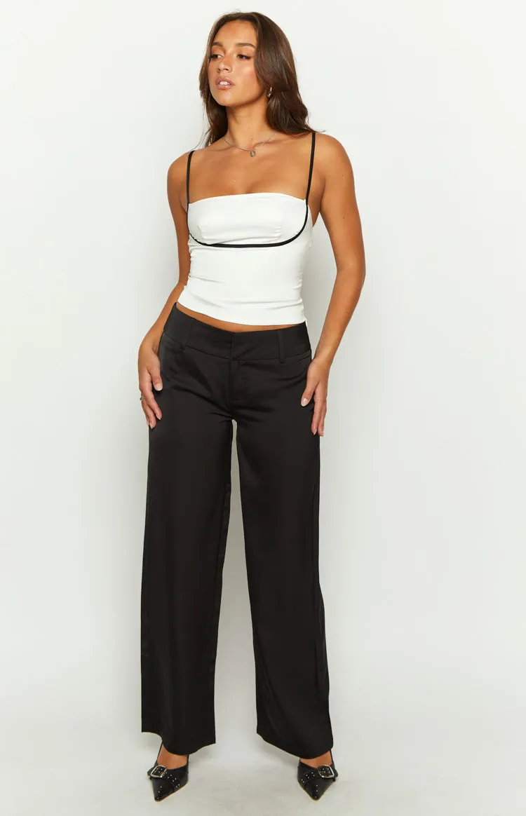 Maeve Black Satin Pants sold by Beginning Boutique product image thumbnail 3