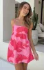 Lotus Love Affair Pink Floral Mini Dress sold by Beginning Boutique