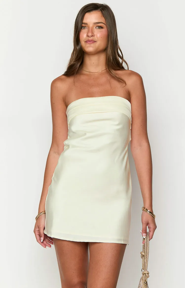 Annie Cream Strapless Mini Dress sold by Beginning Boutique product image thumbnail 2