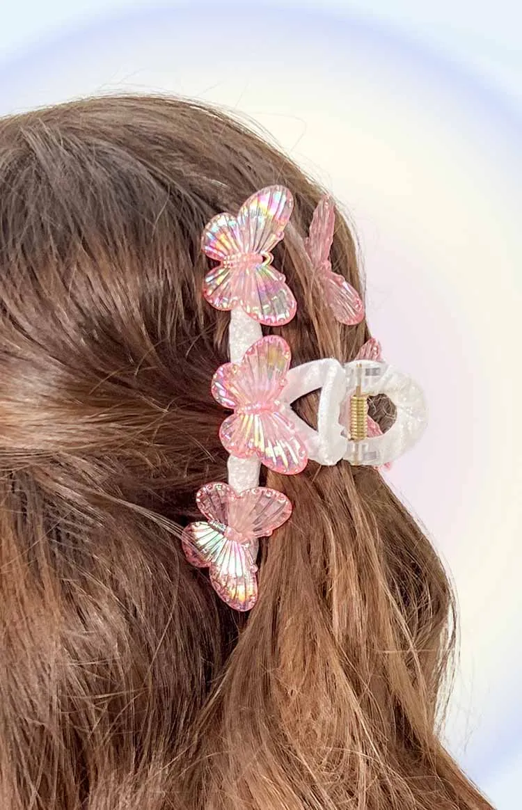 Pink Iridescent Butterfly Claw Clip sold by Beginning Boutique product image thumbnail 5