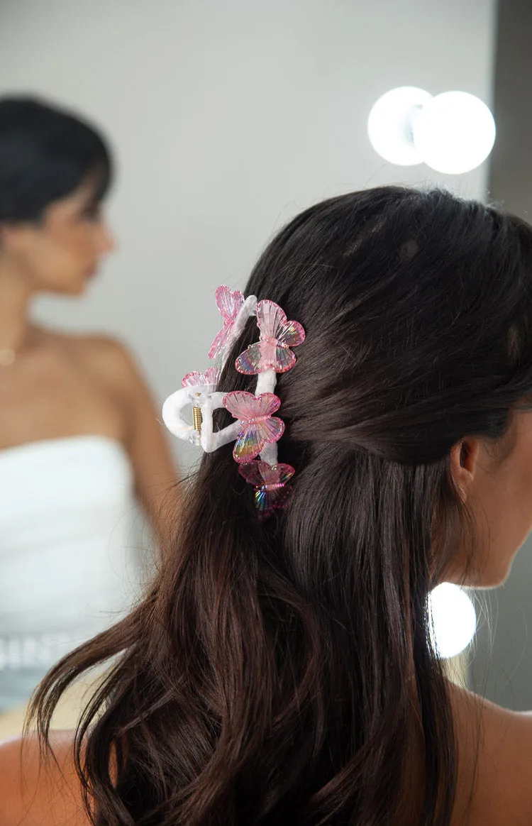 Pink Iridescent Butterfly Claw Clip sold by Beginning Boutique product image thumbnail 4