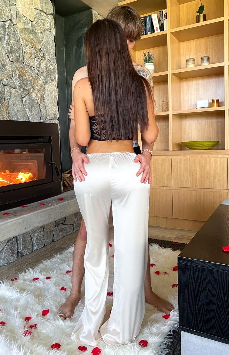 Bridget White Satin Pants sold by Beginning Boutique product image thumbnail 10