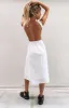 Odessa Backless Midi Dress White sold by Beginning Boutique