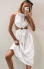 Odessa Backless Midi Dress White sold by Beginning Boutique
