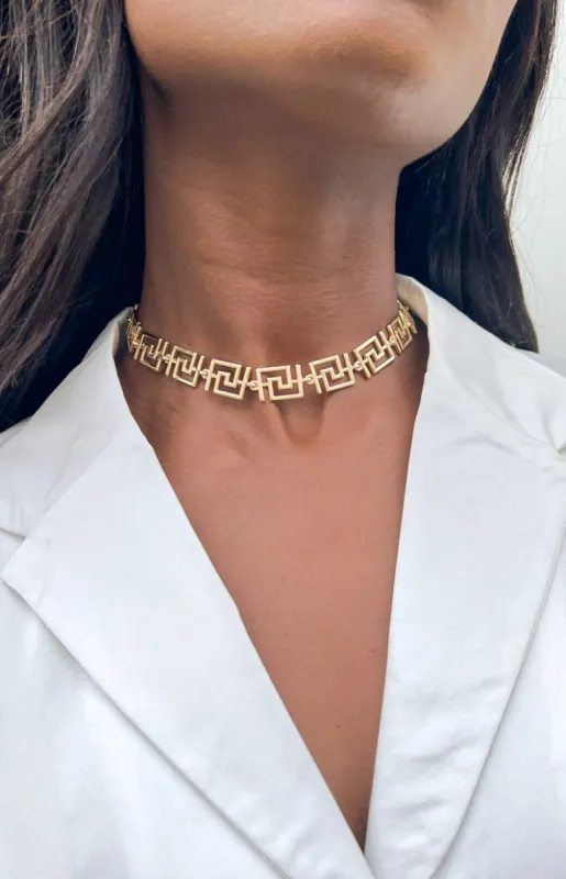 Eclat Geo Necklace Gold sold by Beginning Boutique