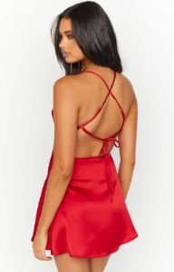 Fireworks Red Mini Dress sold by Beginning Boutique