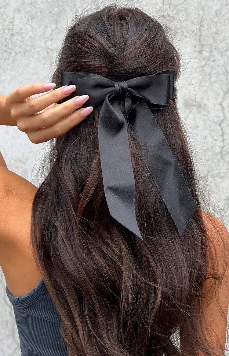 Whimsy Willow Black Bow Hair Clip sold by Beginning Boutique