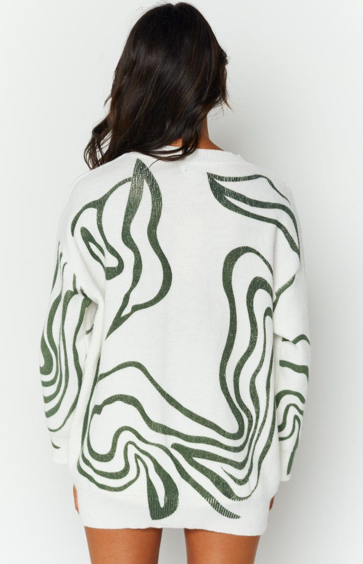 Tylah Green Printed Sweater sold by Beginning Boutique product image thumbnail 5