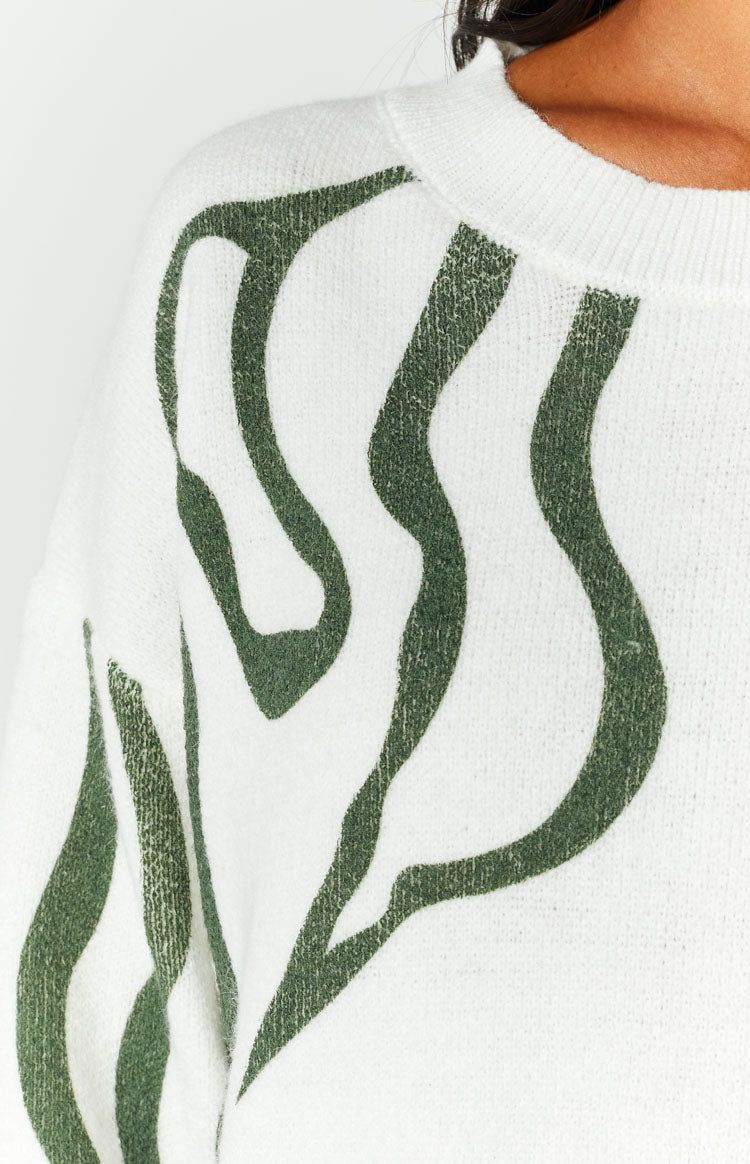 Tylah Green Printed Sweater sold by Beginning Boutique product image thumbnail 6