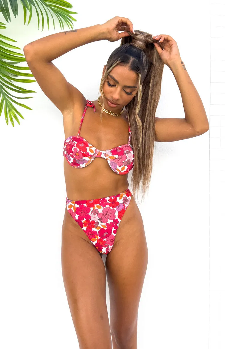 9.0 Swim Jamilla Pink Floral Bikini Bottoms sold by Beginning Boutique product image thumbnail 4