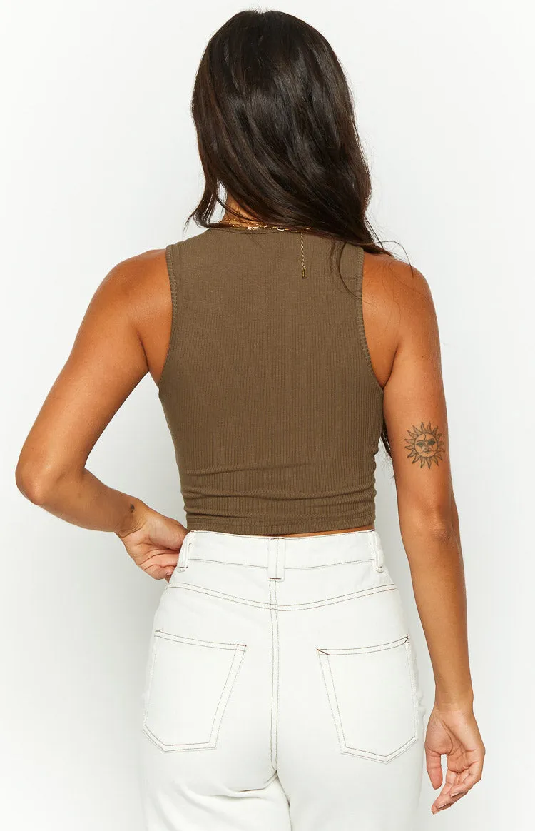 Thelma Chocolate Tank Top sold by Beginning Boutique product image thumbnail 5