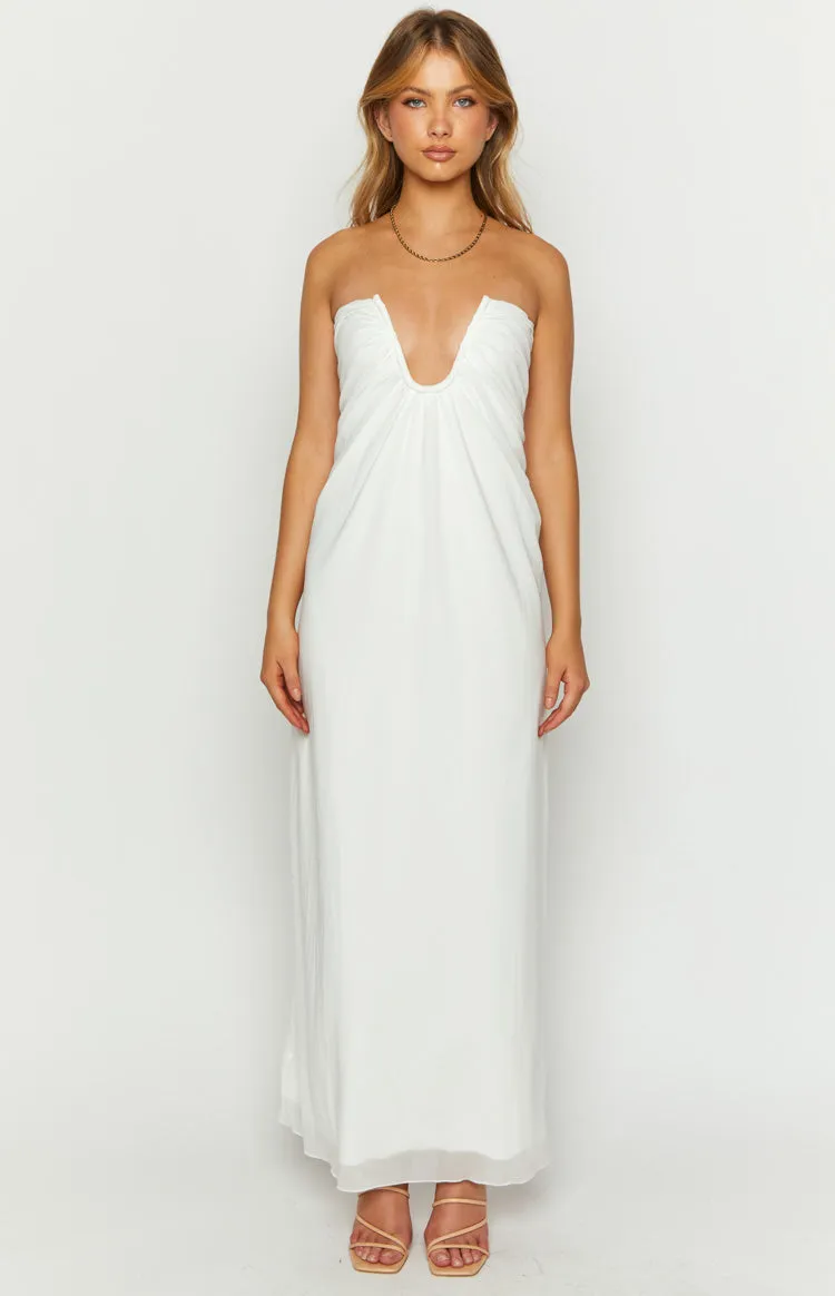 Braelyn White Strapless Maxi Dress sold by Beginning Boutique product image thumbnail 2