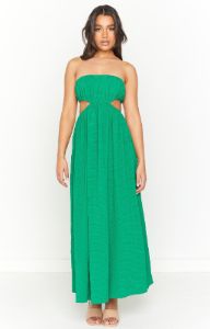 Bea Green Midi Dress sold by Beginning Boutique