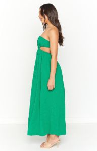 Bea Green Midi Dress sold by Beginning Boutique