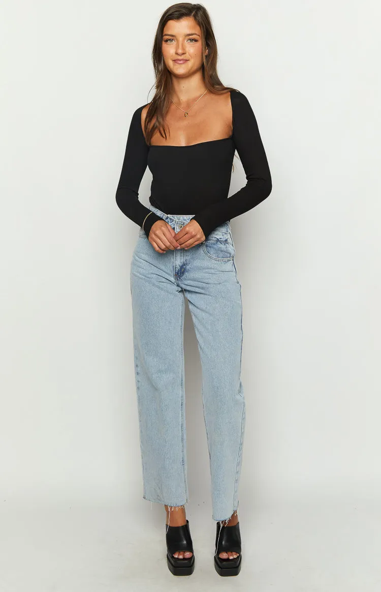 My Moment Black Ribbed Bodysuit sold by Beginning Boutique product image thumbnail 5