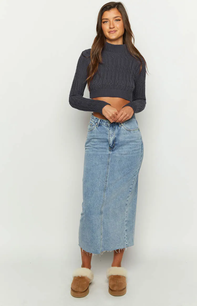 Saoirse Navy Knit Jumper sold by Beginning Boutique product image thumbnail 2