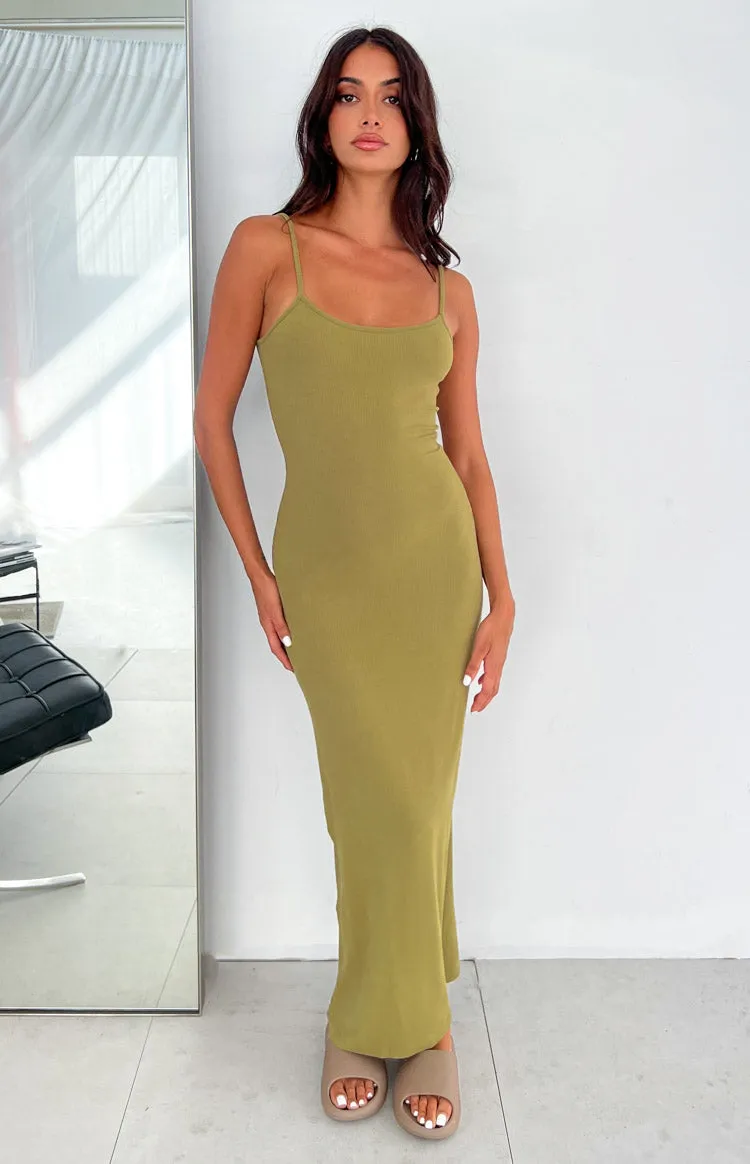 Melrose Khaki Maxi Dress sold by Beginning Boutique product image thumbnail 2