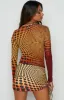 OMIGHTY Illusion Mini Skirt 001 Orange sold by Beginning Boutique