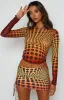 OMIGHTY Illusion Mini Skirt 001 Orange sold by Beginning Boutique