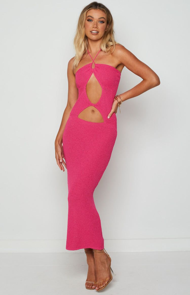 Renata Pink Cut Out Midi Dress sold by Beginning Boutique product image thumbnail 5