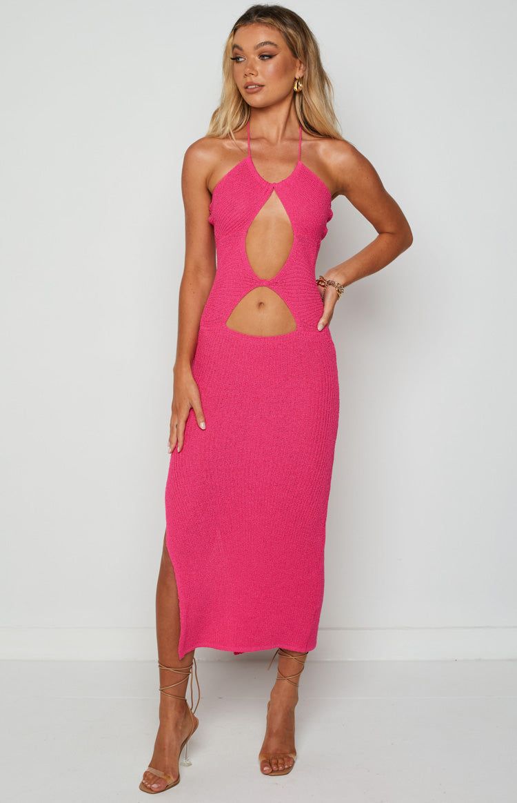 Renata Pink Cut Out Midi Dress sold by Beginning Boutique product image thumbnail 6