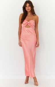 Luca Pink Maxi Dress sold by Beginning Boutique