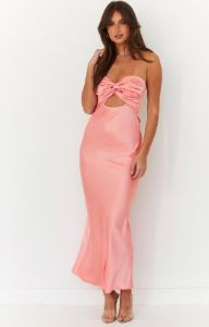 Luca Pink Maxi Dress sold by Beginning Boutique