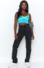 Octavia Lace Spliced Tank Top Blue sold by Beginning Boutique