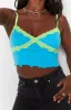 Octavia Lace Spliced Tank Top Blue sold by Beginning Boutique