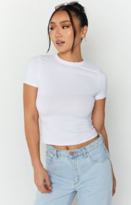 Albertine White Tee sold by Beginning Boutique