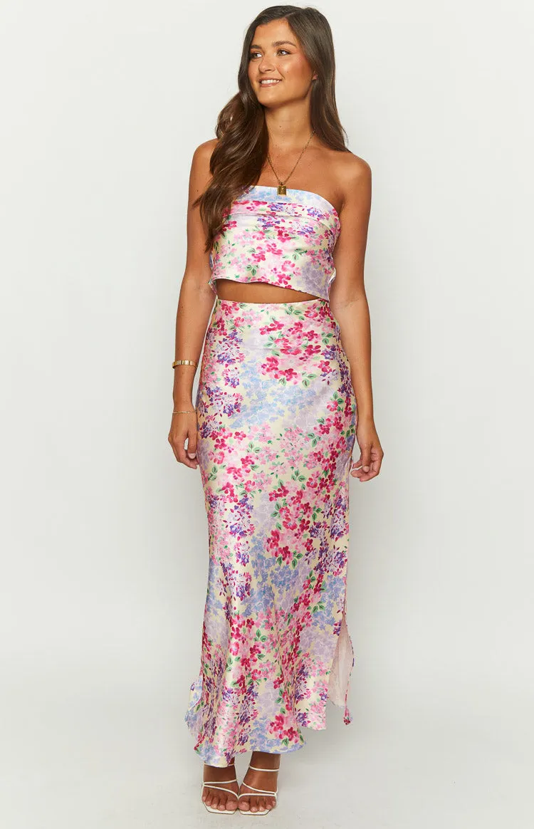 Genevieve Floral Print Maxi Skirt sold by Beginning Boutique product image thumbnail 3
