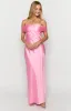 Seraphina Pink Off The Shoulder Maxi Dress sold by Beginning Boutique