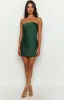 Ellie Forest Green Strapless Mini Dress sold by Beginning Boutique