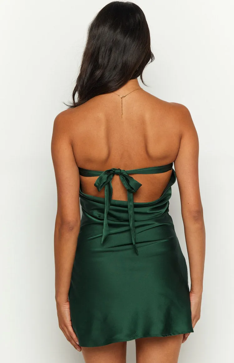 Ellie Forest Green Strapless Mini Dress sold by Beginning Boutique product image thumbnail 5