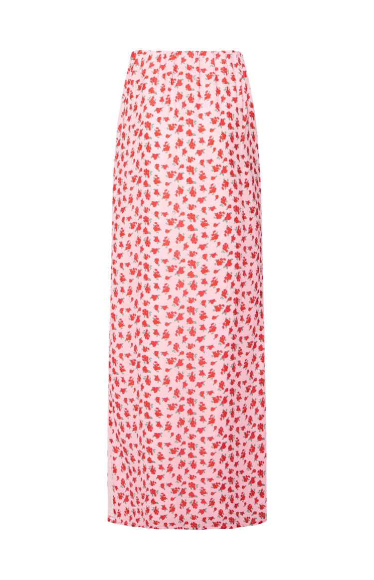 Yesterday Pink Floral Skirt sold by Beginning Boutique product image thumbnail 8