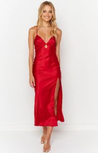 My Day Red Maxi Dress sold by Beginning Boutique
