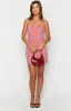 Rihanna Red Check Mini Dress sold by Beginning Boutique