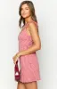 Rihanna Red Check Mini Dress sold by Beginning Boutique