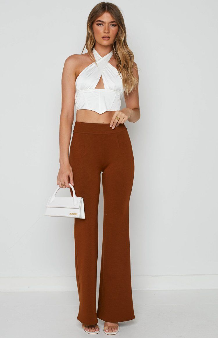 Eve Pants Brown sold by Beginning Boutique product image thumbnail 4