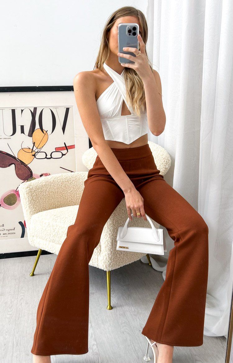 Eve Pants Brown sold by Beginning Boutique product image thumbnail 2
