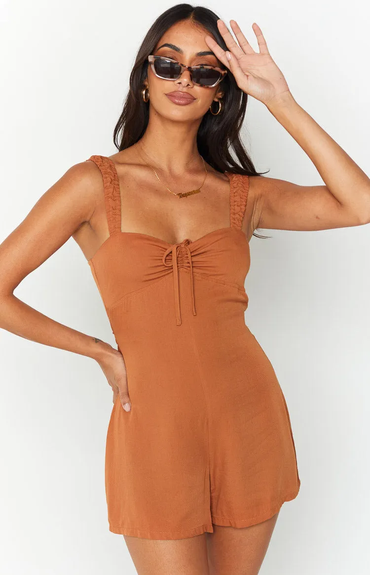 Calla Brown Utility Playsuit sold by Beginning Boutique product image thumbnail 5