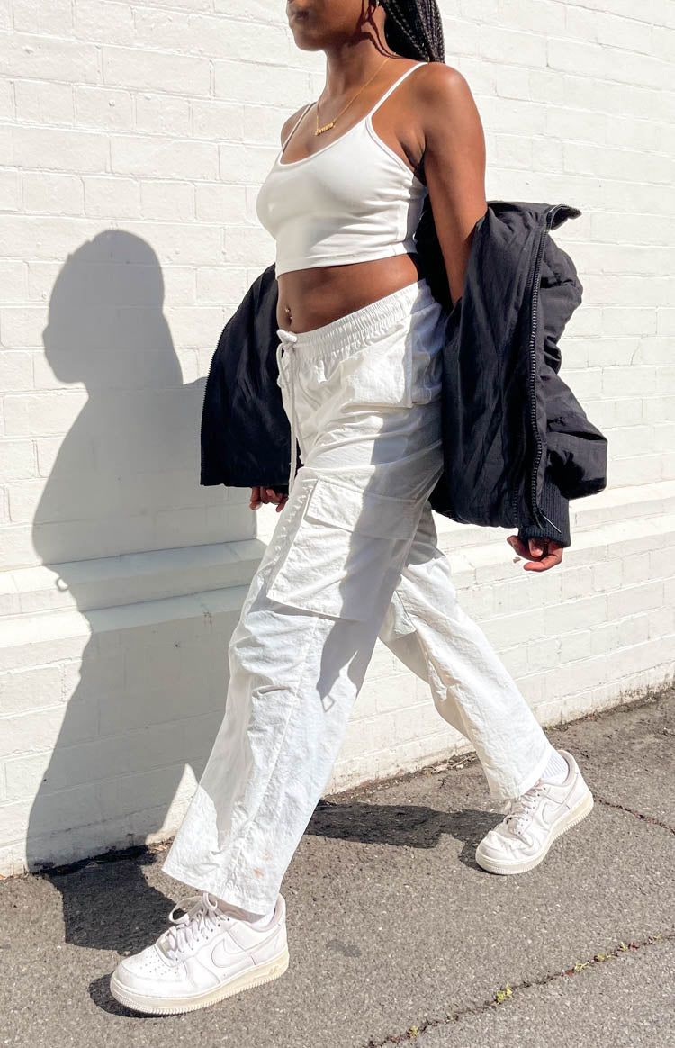 Briar White Cargo Pants sold by Beginning Boutique product image thumbnail 2
