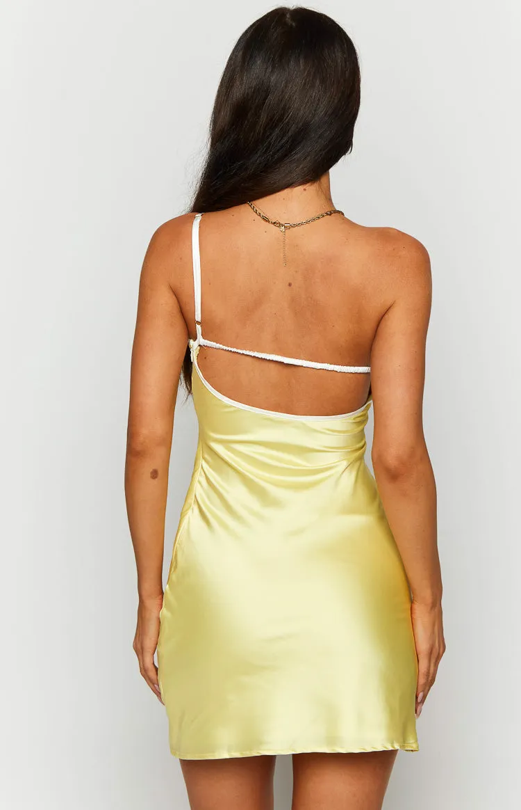 Sunny Chic Yellow Satin Mini Dress sold by Beginning Boutique product image thumbnail 5