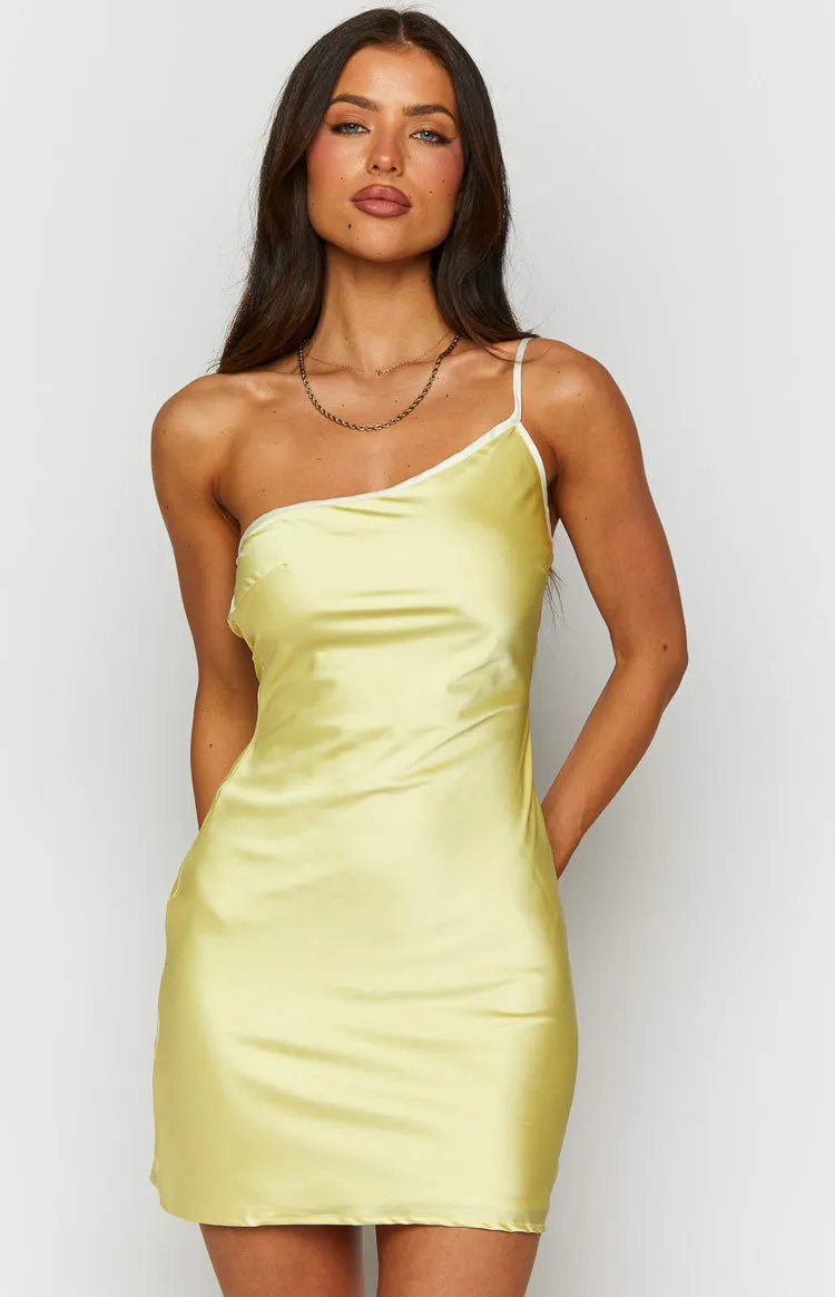 Sunny Chic Yellow Satin Mini Dress sold by Beginning Boutique product image thumbnail 2